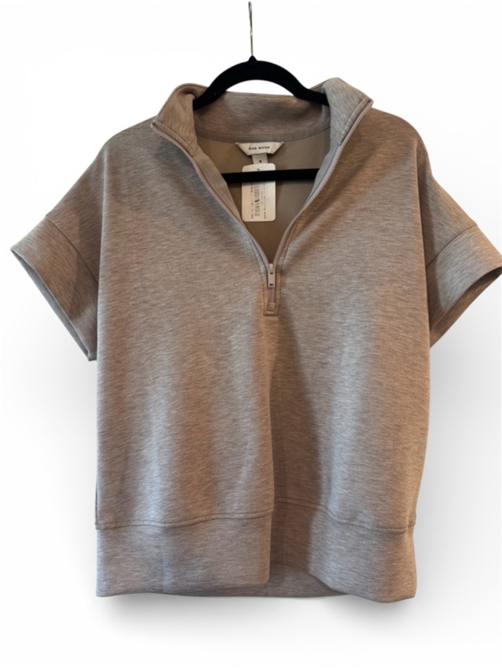 NWT Rae Mode Short-Sleeve Half-Zip Top